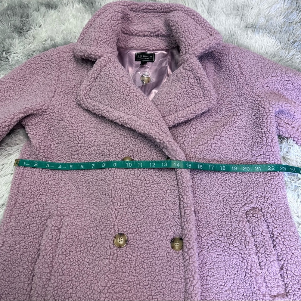 G Giuliana Teddy SHERPA MIDI‎ Coat LILAC PINK - Picture 5 of 6